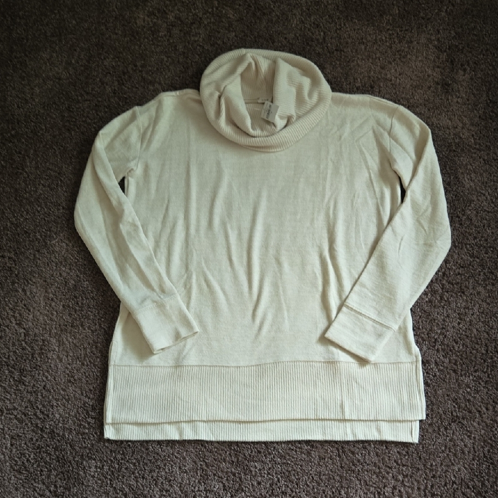 NEW GAP Ivory Cream Cowl Neck Tunic Top M